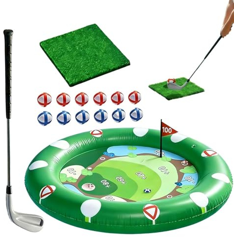 Aufblasbares Golfspielzeug für Pool | Outdoor- und Gartenspielzeug | Schwimmendes Green Chipping mit Klebekugel - für Geburtstag Sommercamp Wasserpark Hinterhof Kinder und Kinder