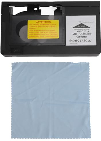 Domary Videokameror Kassettadapter, ABS VHS C Kassettomvandlare för S VHS C S -band, Enknappskontroll, Motoriserad Laddning, 1 AA-batteri, för Inspelning Av Hemmavideouppspelni