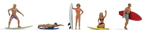 NOCH® H0 Figuren-Set „Surfer“, handkoloriert, für Modellbau in H0 und kreative DIY Projekte