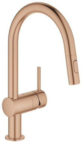 GROHE Minta rubinetto da cucina a leva singola con doccetta estraibile