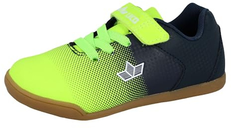 Lico Sambo VS Unisex Kinder Hallenturnschuh, Marine/ Lemon, 35 EU
