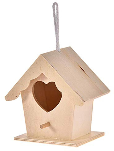 Ocobudbxw Casetta per Uccelli, Casetta per Uccelli in Legno Nido per Uccelli Creativo a Parete Appeso Nido per Uccelli Decorazione Domestica G