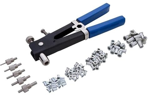 Blue Spot Tools - 86 PCE Nut Riveter Kit (M3-M8), Ideal for the Application of Steel and Aluminium Rivet Nuts.