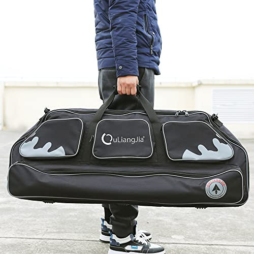 SHARROW Compoundbogen Tasche Bogenkoffer Oxford Tragbare Bogentasche Große Kapazität Compound Bogen Tasche Jagdtasche Tragetasche (Schwarz)