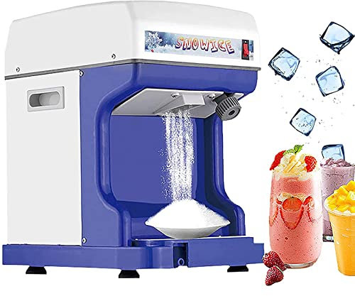 Rasoir à Glace 250 W, 1400 R/Min Machine à Smoothie Commerciale Professionnelle pour Hachoir à Glace, épaisseur réglable et Volume de Glace pilée 10,8 kg/Min, pour Bar de Cuisine à