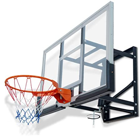 VEGALA Wandmontierter, höhenverstellbarer, aufgehängter Basketballständer, an der Wand montierter, an der Tür montierter Korbring für Erwachsene, 45 cm