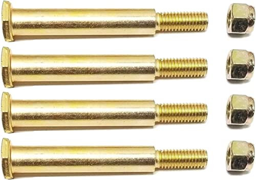 4 Stück 137644 193406 Radschrauben und Kontermuttern passend für Cub Cadet Craftsman Husqvarna 137644 193406 532193406 184219 532137644 738-3056 938-3056 7399 306000 1