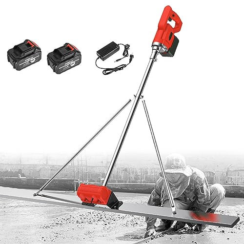 Beton -Estrich -Vibrations -Kit -Beton -Finishing -Werkzeuge mit 59 -Zoll -Tafel, Fliesenvibrationstool Manipulaturer, Elektro Kabel Estrich Zement Veredelungs Vibrationsmaschinenbatterie ,2Battery