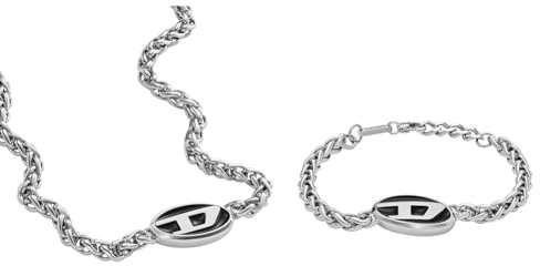 Diesel Herren-Edelstahlkette-Schmuck-Set
