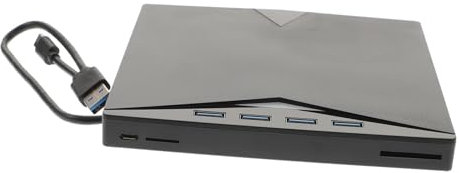 PartyKindom External Dvd Drive Cd Rom Burner Usb Type-c 3.0 Portable Dvd Cd Writer for Laptop Pc Universal Multifuntional Optical Drive for Desktop and Notebook