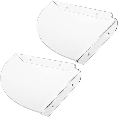 DECHOUS 2stücke Wandmontiertes Regal Schwebende Eckregale Für Wohnzimmer Und Küche Transparente Hänge Rack Mit Harter Textur Langlebig Und Stabil Für Vielseitigen Stauraum