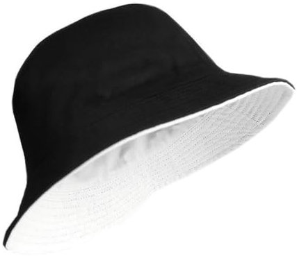 YSTrillion Fischerhut Sonnenhut Unisex Herren Damen Safari Hut,Outdoor Safari Hut Faltbar Wanderhut für Camping Reisen Wandern 55-60cm(Black and White)