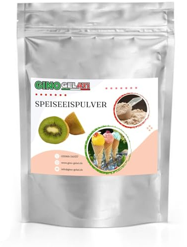 Gino Gelati fruchtiges Eis Speiseeis Pulver, verschiedene Geschmackssorten, schnelle und einfache Zubereitung, für Gastronomie und private Küche, Made in Germany (333 g, Kiwi)