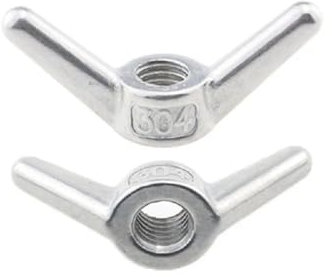 Flügelmutter aus Edelstahl, 1/2/5 Stück M6 M8 M10 M12 Flügelmutter 304 Edelstahl Handschraubenmutter Großes Ohr Schmetterlingsmuttern Schraubmutter Handmutter(M6 5pcs)