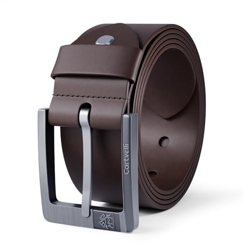 Cartvelli Premium Ledergürtel Herren Made in Germany mit Geschenkbox Echt-Leder Herrengürtel Vollleder - Jeansgürtel 40mm Anzug jeans chino pants