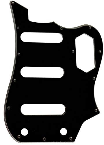 Für Squier Vintage Modified Bass VI Schlagbrett, Vintage-Stil, Gitarren-Pickguard Ersatz für Bass VI (5-lagig, schwarz)