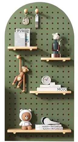 Kit de panneaux perforés muraux en bois – Présentoir polyvalent pour la maison, le bureau et le garage – Comprend des accessoires de montage et des solutions de rangement combinées