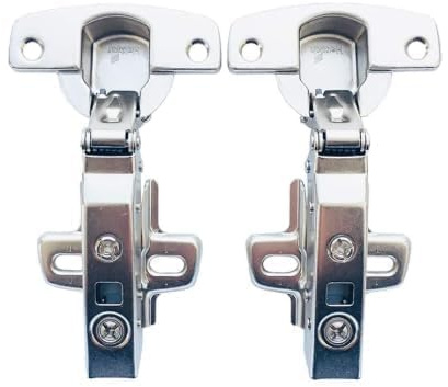 2 Pcs 35mm Soft Close Concealed Kitchen Cabinet and Wardrobe Door Hinges - 90-110 Degree Full Overlay with Screws for Easy Installation, Quiet Operation, for Home Furniture Upgrade