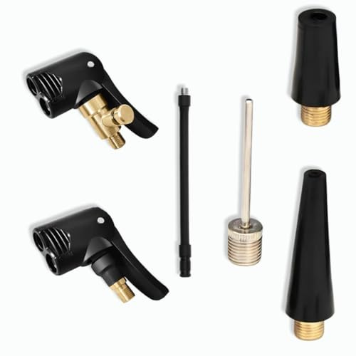 GGUFAY 6 Pièce Adaptateur de Valve Pneu Voiture, Tube d'extension de gonfleur de Pneu, Embout de Gonflage Laiton,Adaptateur Schrader Presta, pour Voiture de Moto de vélo