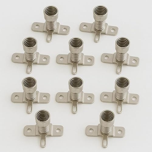 2-5 oder 10 Stück Ersatz E5,5 E5.5 Fassung Sockel LED Glühlampen Leuchtmittel Modellbau (Fassung mit Halter, 10)
