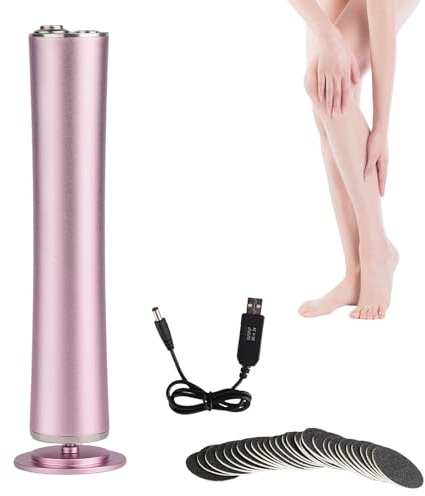 Quitacallos Eléctrico - Quitacallos Eléctrico Recargable, Quitacallos, Rodillos de Repuesto para Pies, Exfoliante Rosa, Belleza de Pies con Enchufe USB