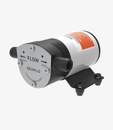 LIGHTEU, Seaflo Bomba de sentina de 12 V, 30 L/min (8 GPM), autocebante, automática, con válvula antirretorno y colador, para barco, caravana, yate, plato de ducha, drenaje de sentina
