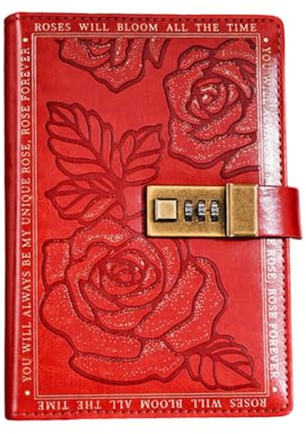 Notizbuch mit Vorhängeschloss - B6 Privatsphäre mit Hardcover Leder 224 Seiten Persönlicher Planer liniert Gadget für Frauen, Männer, Kinder und Jugendliche | Reisebuch sc