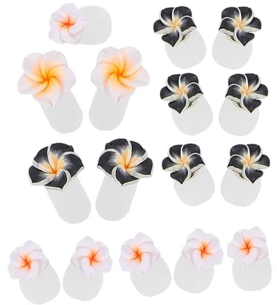 Veemoon 16stücke Silikon Zehenspreizer Blumenmuster für Nagellack Anwendung Wiederverwendbare Zehentrenner zur Fußpflege und Pediküre Ergonomisches Design für Damen und Herren