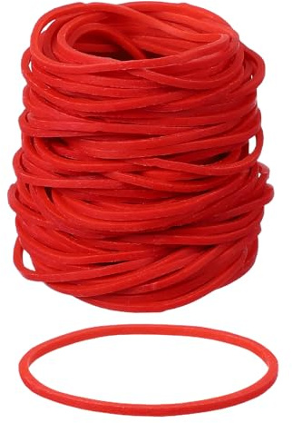 PATIKIL Rubber Bands, 2.4 x 3/50 500 Pcs Red Heavy Duty Elastics Rubber Bands Assorted Size Office Organization Supplies for Home File Folder Board Games and Storage