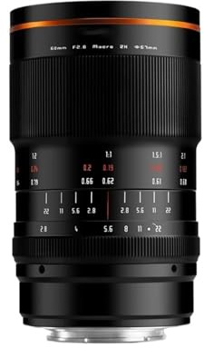 Compatible avec l'objectif Macro 60 mm F2.8 Plein Format 2:1 à Mise au Point Manuelle Sony E-Mount ZX EOS Mr RF M4/3(Macro 4/3)