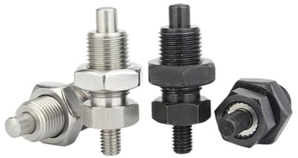 1 pièce M12 Goujon d'indexation de type réinitialisation en acier au carbone noirci/acier inoxydable, goujon de verrouillage de piston, longueur de la tête du piston 6mm