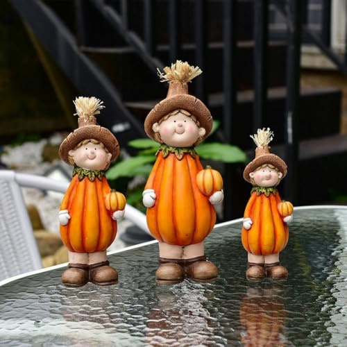 Honseadek Statue de nain de jardin en porcelaine, décoration de jardin fantaisiste pour l'extérieur et l'intérieur, charmante décoration de jardin avec point focal complexe (B)