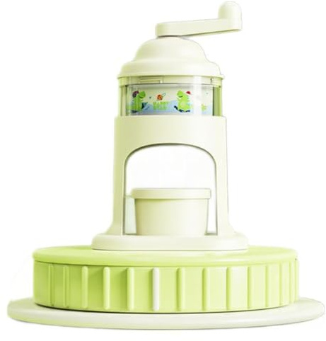 URPIZY Broyeur à Glace Manuel pour Ménage, Sorbetière Manuelle pour Fabrication de Glace Poncée, Compact et Portable, Idéal pour Cocktails et Desserts, Matériau : ABS, Blanc