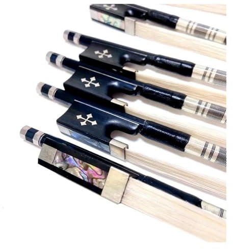 violinbogen 10 Stück professioneller 4/4-Geigenbogen aus Ebenholz(3/4)
