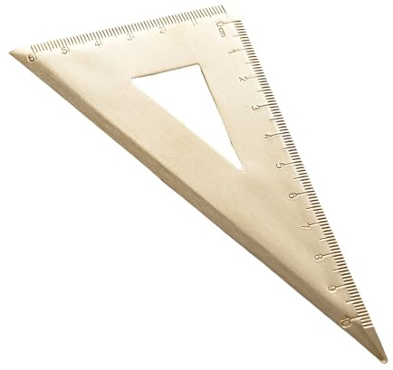 Haodream Règle Triangulaire Vintage rapporteur Papeterie précisions Outil de Mesure mathématiques Demi-Cercles rapporteur géométrie échelle règle en Laiton règle