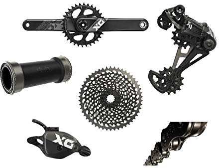 SRAM X01 Eagle Dub 175 Boost Pressfit BB 175 mm Boost Schwarz 32T 10-50T
