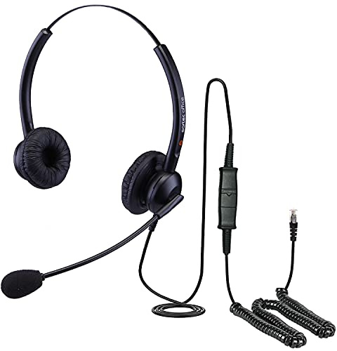 Duo Headset for Ericsson-LG Ipecs LIP-9040 9040C 9030 9020 9010 9008 9008G 9002 IP Phone Light weight Headset Great noise cancelling mic HD speaker Great in any office home - EAR308D QD002P