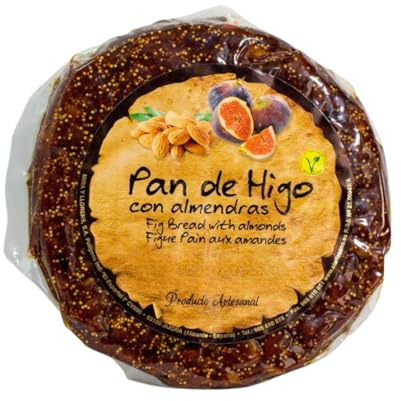 Turrón Pan de higo con almendras - 200 g - Marca El Artesano - Dulce típico tradicional navideño - Calidad Suprema