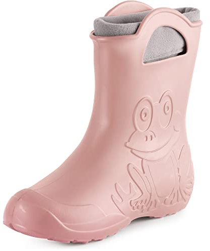 Ladeheid Damen federleichte Eva Gummistiefel Winter Regenschuhe gefüttert LA-CA-12 (Puderrosa, 38/39 EU)