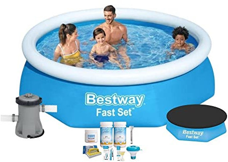 Bestway Piscina Fast Set - Pacchetto piscina, 244 x 61 cm