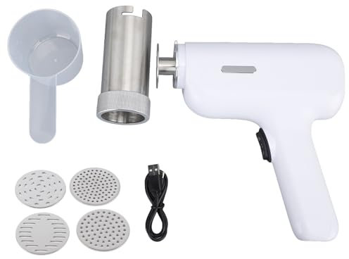 Macchina per Pasta Portatile, Automatica, Ricaricabile, Piccola Macchina per Pasta Elettrica con Tagliatelle Larghe, Tagliatelle Sottili, Tagliatelle Tagliate a Coltello, ABS e