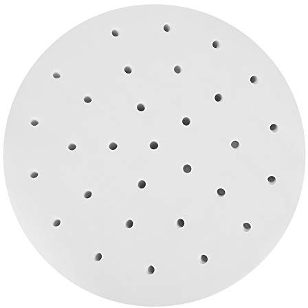 400PCS Disposable Perforated Steamer Paper,Air Fryer Liners, Bamboo Steamer Liners Steaming Basket Nonstick Steamer Liners Mat Kitchen Tools Accessories