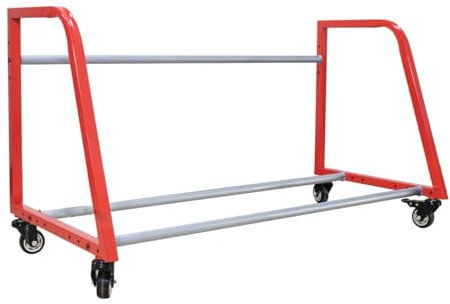 DAGROD reifenregal Metall-Reifenregal mit Rollen, Autoreifen-Lagerungsregal für Garage/Lagerraum/Werkstatt, Universal-Rad-Lagerung Rack hält 4-6 Reifen mit Felgen