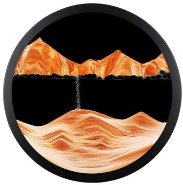 STMKB Sand Art Liquid Motion, 17,3 Pouces Fixé Au Mur avec Rotation À 360 °, Sablier Créatif pour L'artisanat du Verre, Cadre en Bois Massif, Décoration Murale Relaxante