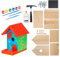 ITA DIY Casetta per uccelli da assemblare e dipingere Skylark 12x21,5x23,5 cm - Kit di costruzione e pittura per bambini - Kit di bricolage per ragazzi e ragazze