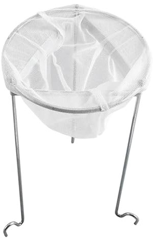Supporto per colino per gelatina e marmellata con borsa, supporto per colino in acciaio inox, sacchetto filtro riutilizzabile, set colino per marmellata, strumento filtrante con 3 gambe a gancio per