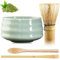 GAOUTO Juego de té matcha de 4 piezas: batidor de matcha con 2 cucharas de matcha, cuenco de cerámica matcha juego de té matcha, accesorios matcha, set de regalo para ceremonia de té completa