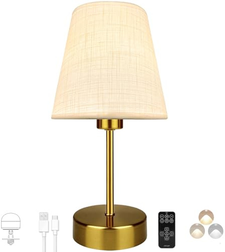 BLUEYE Mini Rechargeable Table Lamp,Remotte Control,Soft Warm 2700K-6000K,Dimmable,Timer,Flicker-Free,White Shade,Center Piece Deco,Cordless Kid Night Light for Bedside,Entryway,Bedroom