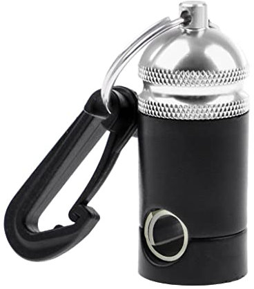 Courtieyeardceastea Schlauchhalter für Tauchen, Aluminium, mit Clip, silber-schwarz