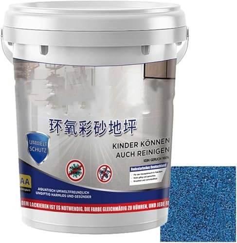 BSZYFQVE Hochglänzende Epoxid-Bodenfarbe mit Marmoreffekt, Garagenbodenfarbe, 4 Liter, Wasserfest, Innen/außen, Zement, Fliesen, Marmor